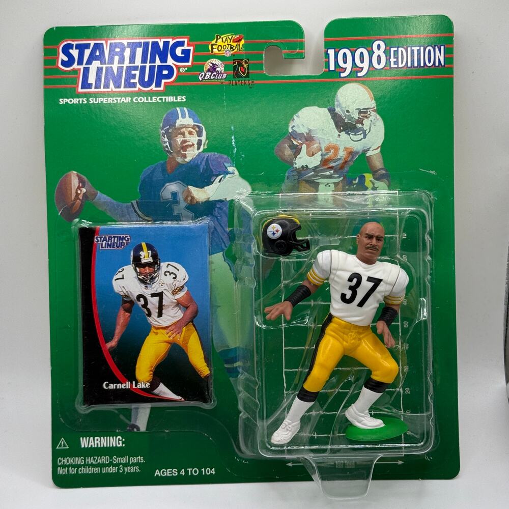 Carnell Lake 1998 Starting Lineup SLU Pittsburgh Steelers